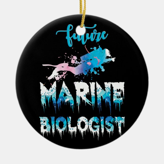 Future Marine Biologe Ocean Student Biology Gift Keramik Ornament (Vorne)