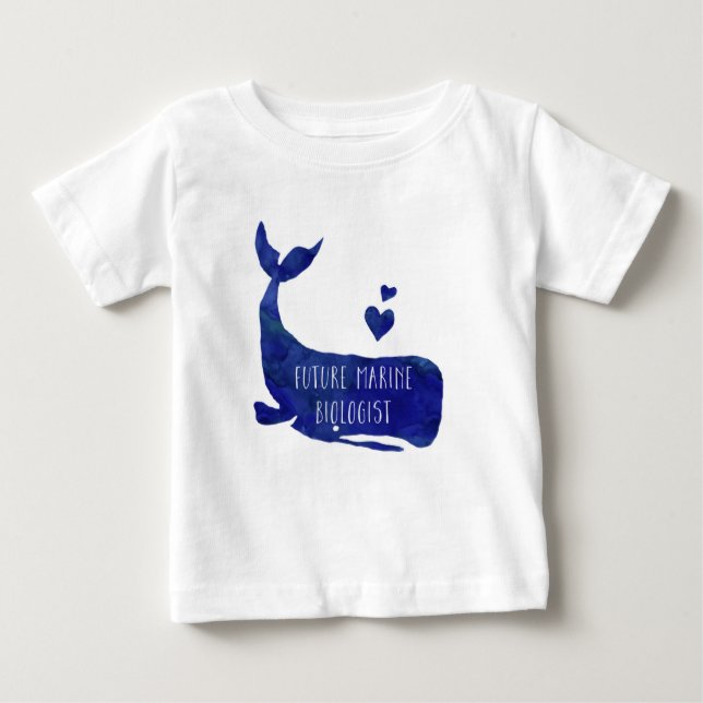 Future Marine Biologe Whale Toddler Girls Shirt (Vorderseite)