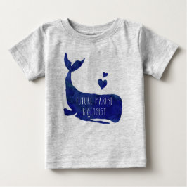 Future Marine Biologist Whale Baby Football Jersey Baby T-shirt