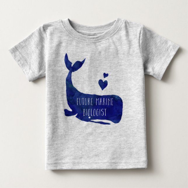 Future Marine Biologist Whale Baby Football Jersey Baby T-shirt (Vorderseite)