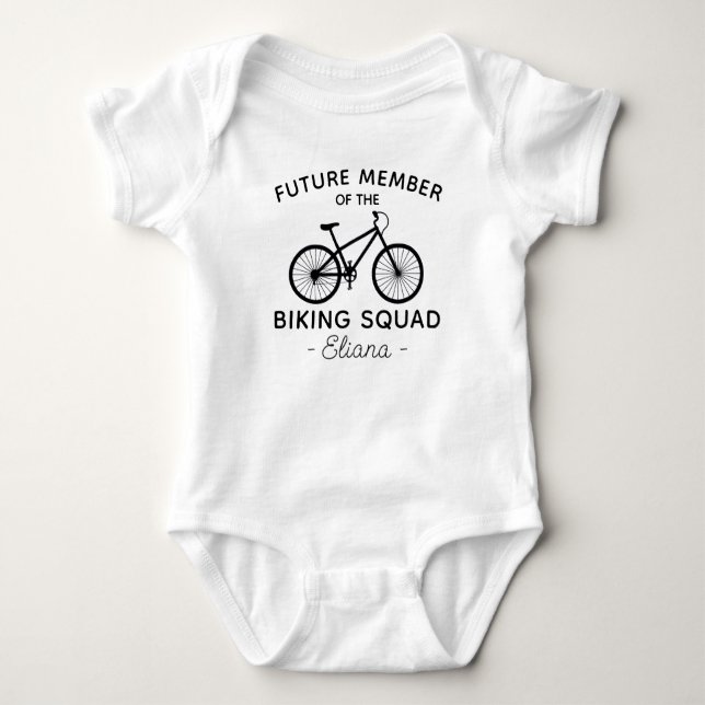 Future Member of The Biking Squad - Cycling Baby Strampler (Vorderseite)