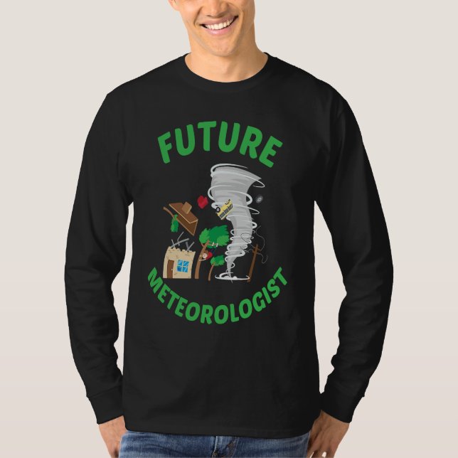 Future Meteorologist Kid Cute Weather Forecast Met T-Shirt (Vorderseite)