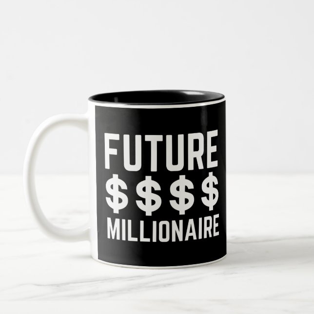 Future Millionaire Zweifarbige Tasse (Links)