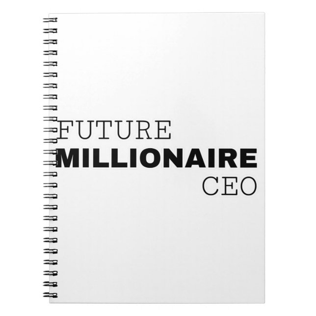 FUTURE MILLIONÄR CEO FOR HER AND HIM NOTIZBLOCK (Vorderseite)