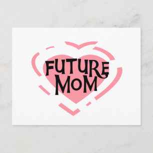 Future Mom Pink Heart T-Shirts und Geschenke Postkarte