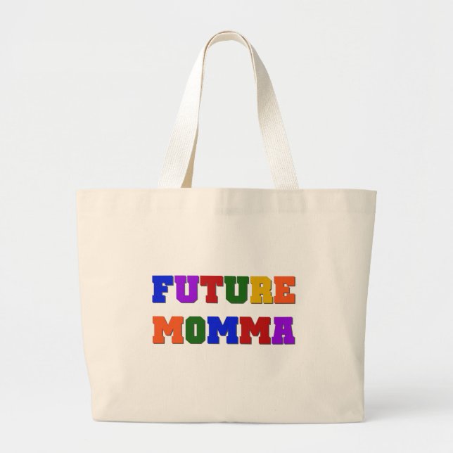 Future Momma Tshirts und Geschenke Jumbo Stoffbeutel (Vorne)