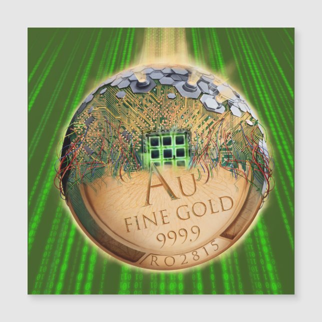 Future Money - Cryptocurrency, digital money Magnetkarte (Vorderseite)