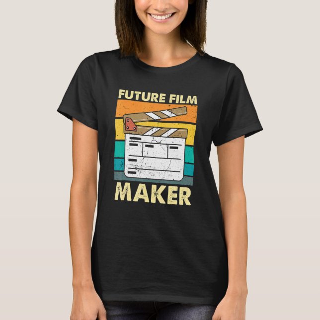 Future Movie Director Clapperboard Film Director F T-Shirt (Vorderseite)