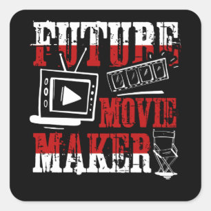 Future Movie Maker Quadratischer Aufkleber
