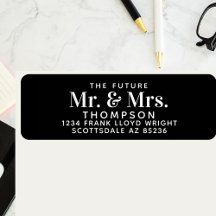 Future Mr. and Mrs Black Wedding Rücksendeadresse