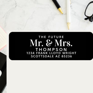 Future Mr. and Mrs Black Wedding Rücksendeadresse