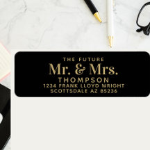 Future Mr. and Mrs Black Wedding Rücksendeadresse