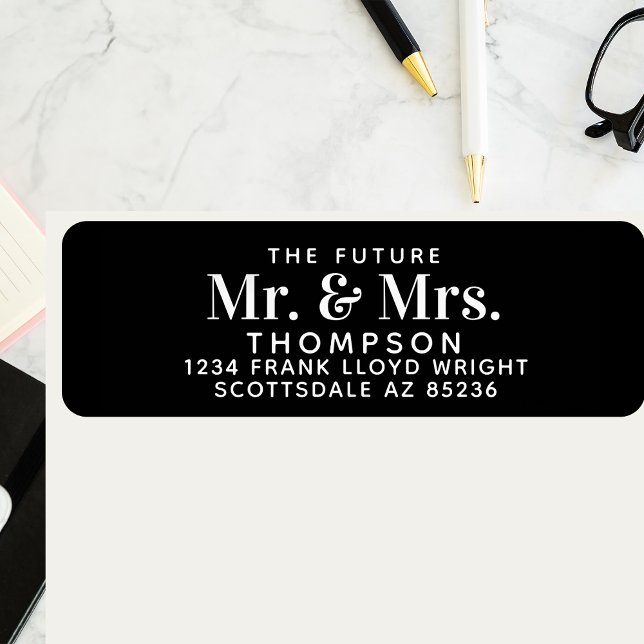 Future Mr. and Mrs Black Wedding Rücksendeadresse (Von Creator hochgeladen)