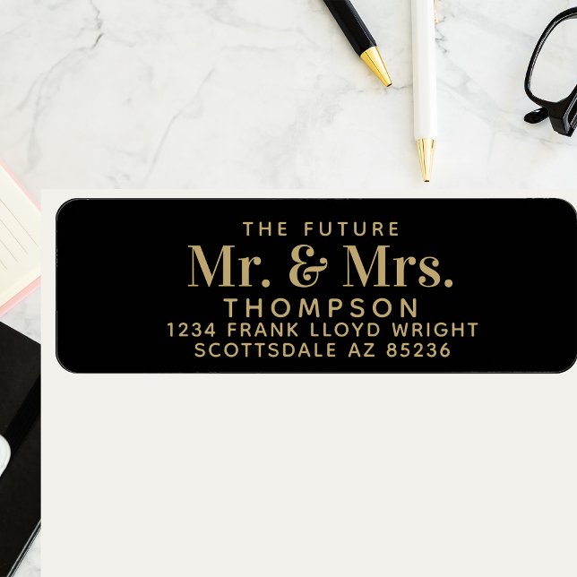 Future Mr. and Mrs Black Wedding Rücksendeadresse (Von Creator hochgeladen)