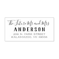Future Mr. and Mrs. Script Wedding Rücksendeadress