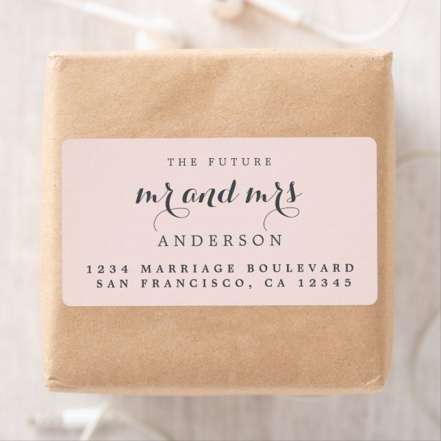 Future Mr. Chic Script Wedding Rücksendeadresse (Insitu)