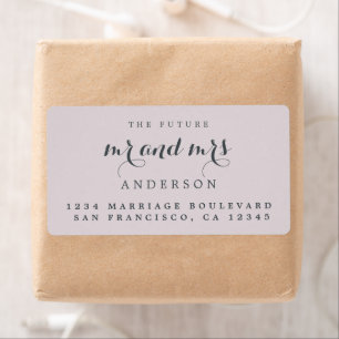 Future Mr. Chic Script Wedding Rücksendeadresse