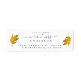 Future Mr. Gold Leaf Wedding Rücksendeadresse