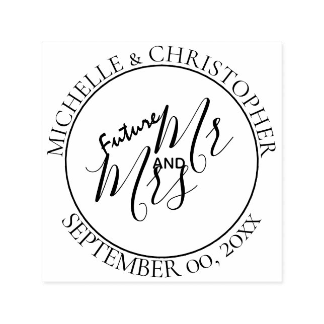 Future Mr. & Mrs. Bridal chic Save the Date Permastempel (Design)