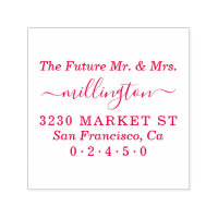 Future Mr. & Mrs. Script Wedding Rücksendeadresse