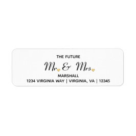 Future Mr. & Mrs. Wedding Address Return Label