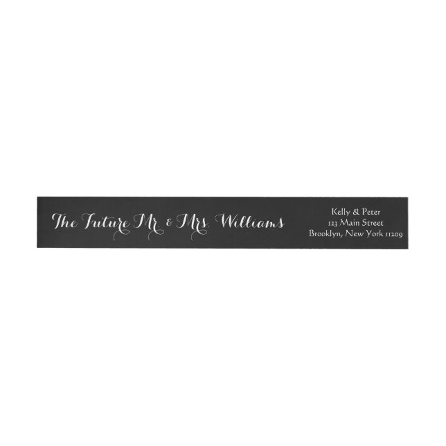 Future Mr & Mrs Wedding Envelope Black and White (Person)