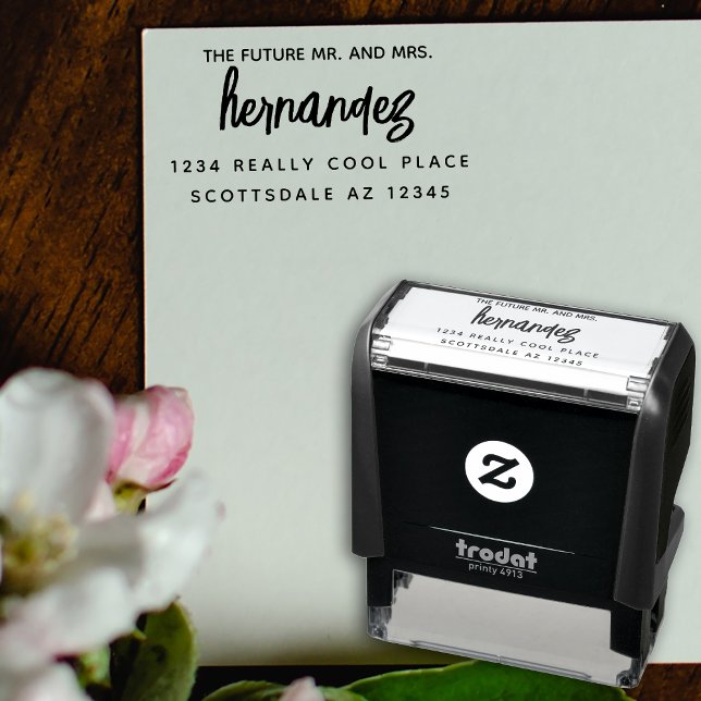 Future Mr. und Mrs. Custom Wedding Rücksendeadress Permastempel (Von Creator hochgeladen)
