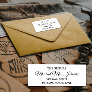 Future Mr. und Mrs. Elegant Wedding Rücksendeadres Gummistempel