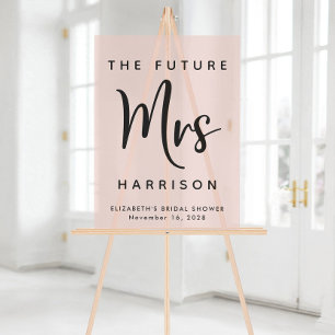 Future Mrs Blush Pink Brautparty Willkommen Acrylschild