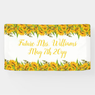 Future Mrs Boho Sunflowers Brautparty Table Banner