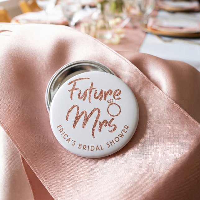 Future Mrs Brautparty Roségold Button (Von Creator hochgeladen)