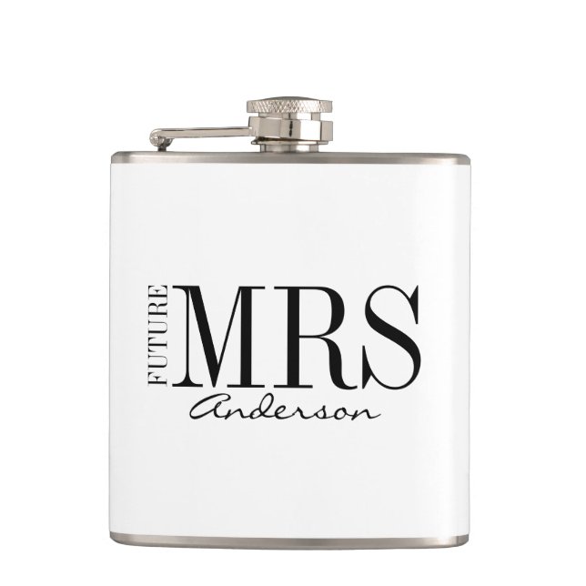Future Mrs Bride Brautparty Flask Flachmann (Vorderseite)