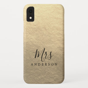 Future Mrs Champagne Gold Chic Script Bride Case-Mate iPhone Hülle