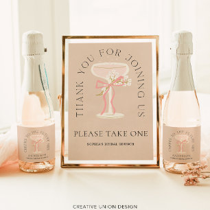 Future Mrs Champagne Labels Brautparty Favors Flyer