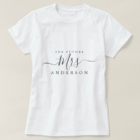 Future Mrs. Chic Script Individuelle Name Bride zu