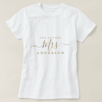 Future Mrs. Chic Script Individuelle Name Bride zu