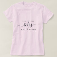 Future Mrs. Chic Script Individuelle Name Bride zu