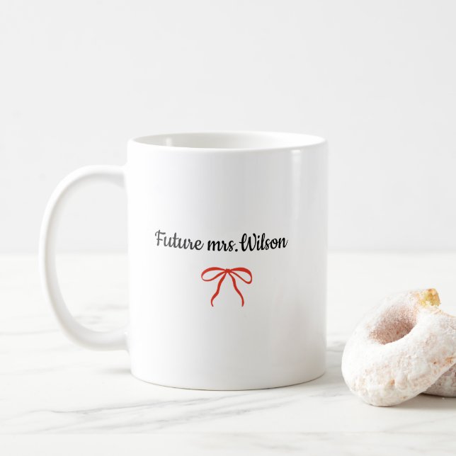 Future Mrs Coffee Mug Engaged Bride To Be Gift Kaffeetasse (Mit Donut)