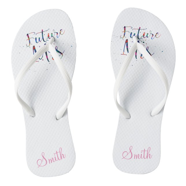 Future Mrs. Customizable Flip Flops (Fußbett)
