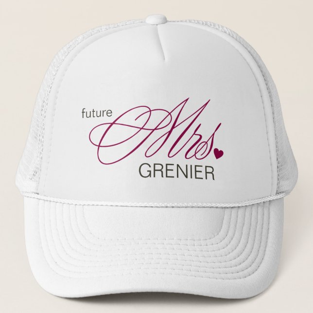 Future Mrs. Customizable Hat Truckerkappe (Vorderseite)