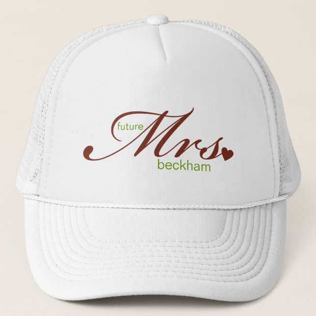 Future Mrs. Customizable Hat Truckerkappe (Vorderseite)