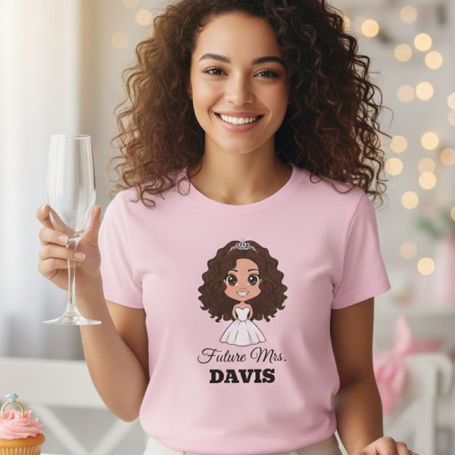 Future Mrs. Davis Wedding Cartoon T-Shirt (Von Creator hochgeladen)