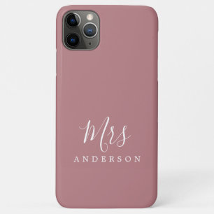 Future Mrs Dusty Rose Chic Script Bride Case-Mate iPhone Hülle