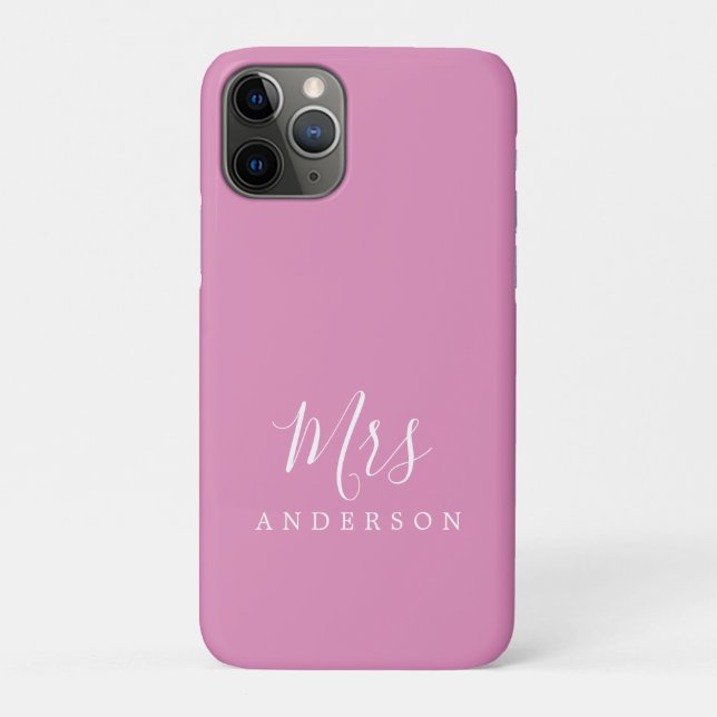 Future Mrs Fuchsia Pink Chic Script Bride Case-Mate iPhone Hülle (Rückseite)