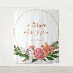 Future Mrs Gold Brautparty Backdrop Foto Stand Wandteppich