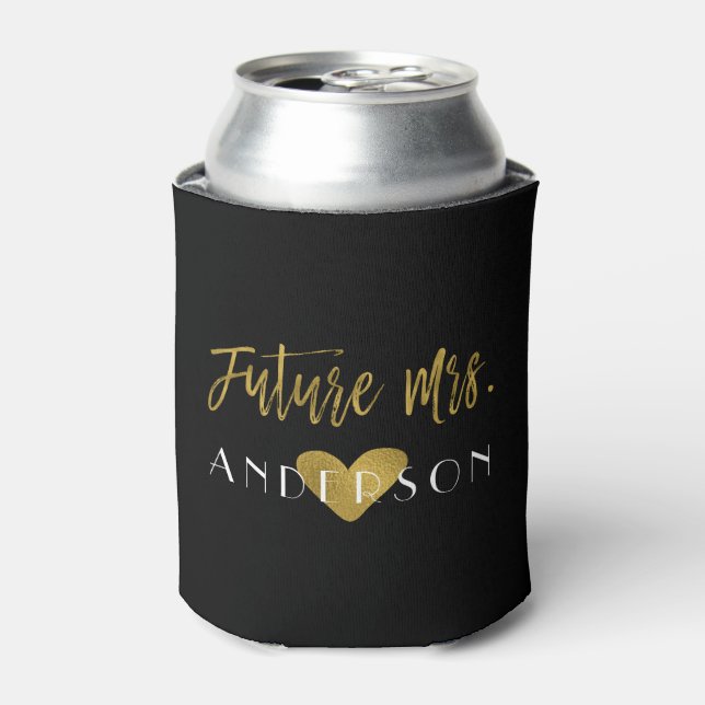 Future Mrs Gold Foil Bride Can Cooler Dosenkühler (Kanne Vorderseite)