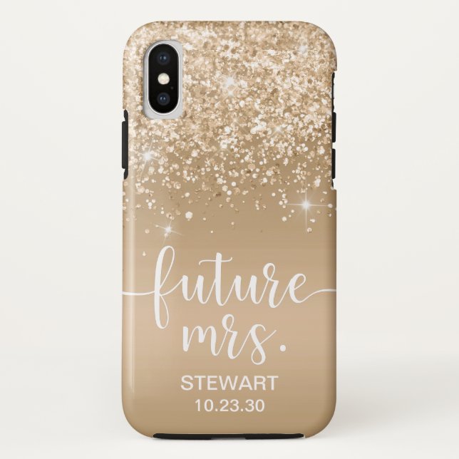 Future Mrs Gold Glitter Case-Mate iPhone Hülle (Rückseite)
