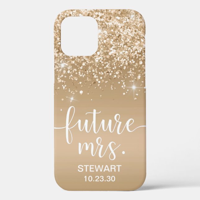 Future Mrs Gold Glitter Case-Mate iPhone Hülle (Rückseite)