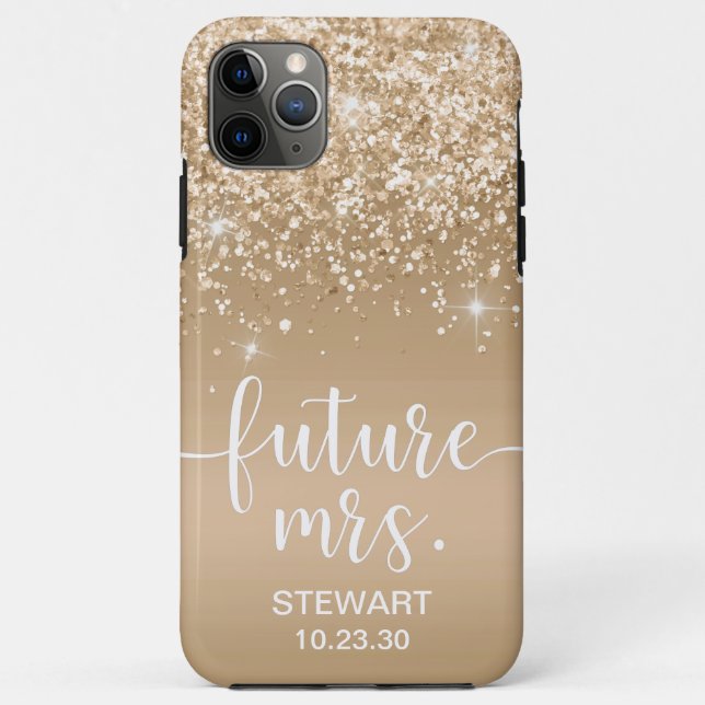 Future Mrs Gold Glitzer Case-Mate iPhone Case (Rückseite)