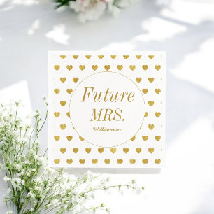Future Mrs Gold White Brautparty Serviette